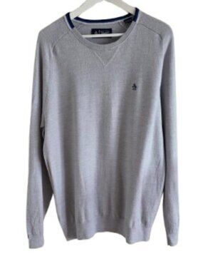 Original Penguin gray 100% Merino wool sweater
